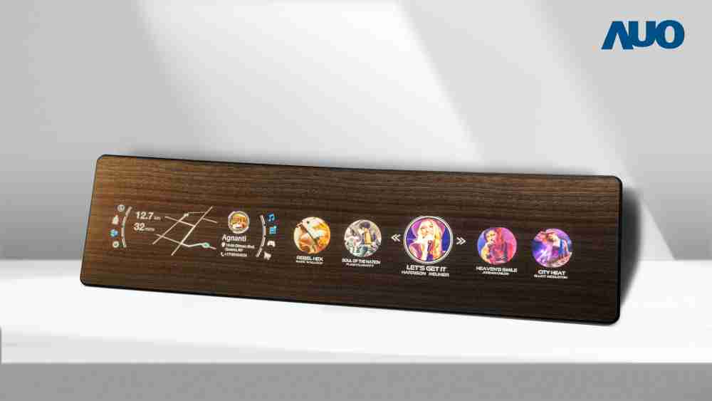 彩霸王研发全球最高穿透度达80%的AmLED木纹显示器，，，可于使用时呈现高亮度、、清晰可见的信息，，，并在不使用时回归为单纯的饰板，，节能兼具美观