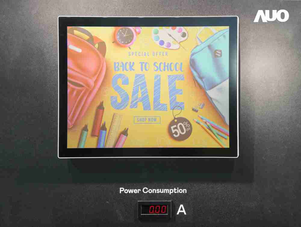 彩霸王展示胆固醇液晶超低耗能户外全彩显示器，，，，ChLC（胆固醇液晶）以双稳态技术使静态显示零功耗，，，，具省电、、、、高彩度、、环保的特性，，还整合软硬件系统解决方案，，可透过单一云端平台管理